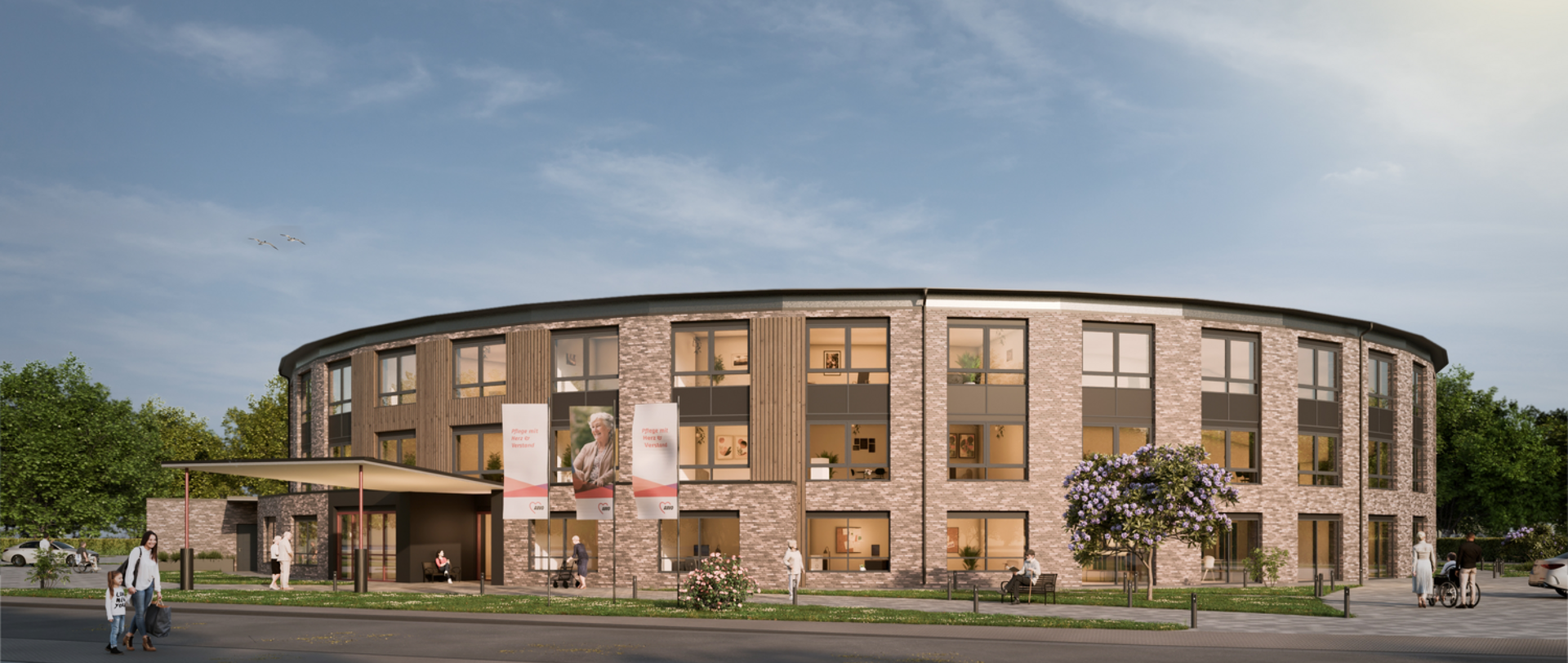 Visualisierung: So soll die neue AWO Einrichtung im Jahr 2027 aussehen.